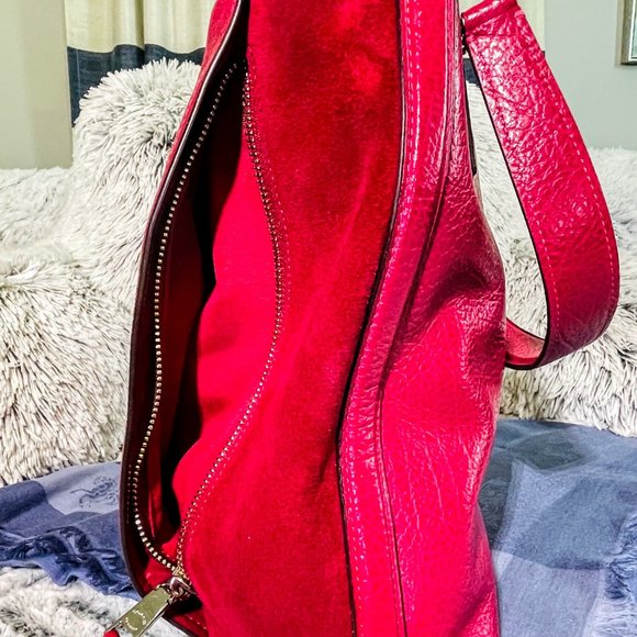 EUC - COACH MARLON HOBO IN SILVER & DARK FUCHSIA (F79995) - Picture 9 of 12